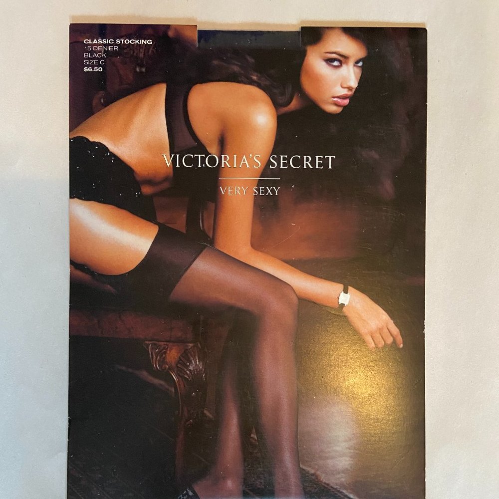 NWT Victoria's Secret Very Sexy Classic Stocking Thigh Highs Color Black Size C